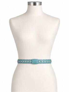 TURQUOISE Stretch Studded Western Concho Belt Boho Waist Belt